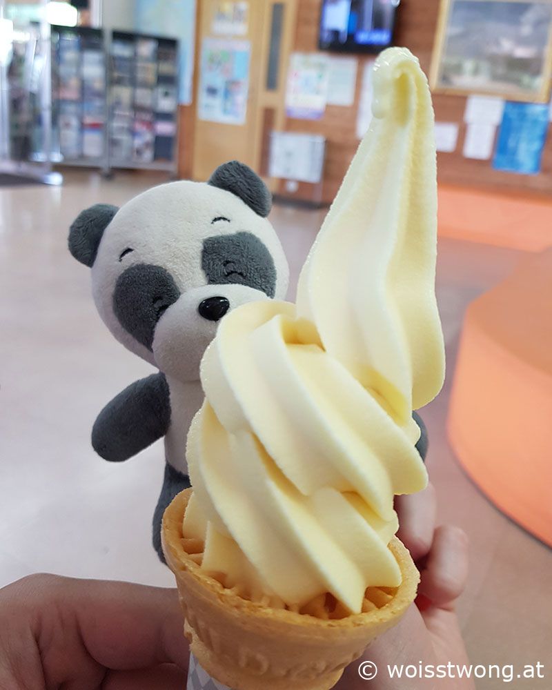 Verrückte Eissorten in Japan - Mikan Softeis