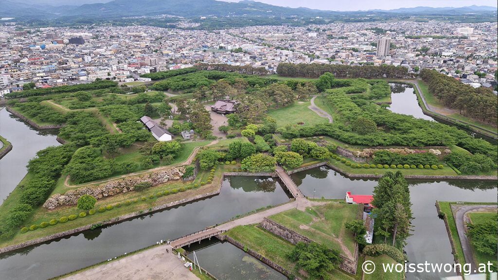 Ausblick vom Goryoku Tower auf den gleichnamigen Park