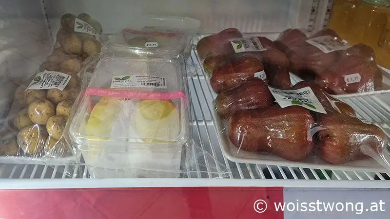 Asiatsches Obst: Longan, Durian, Javaapfel (Rosenapfel)