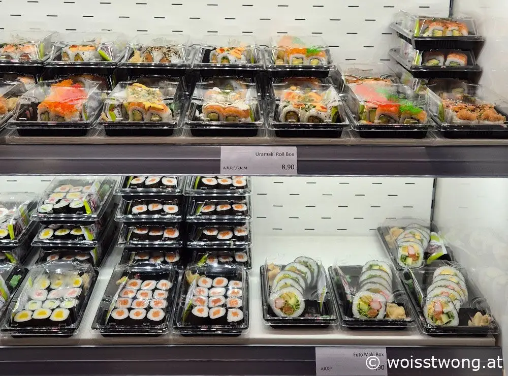 Maki im Wiener Buffetsupermarkt Meishi
