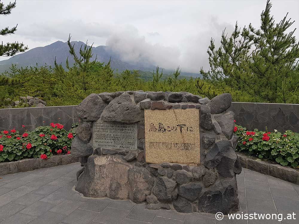 Aussichtspunkt auf den Vulkan Sakurajima, Kagoshima, Japan